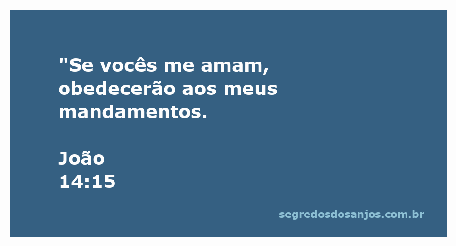 Versículo bíblico João 14:15 em um fundo sereno com flores, enfatizando amor e obediência a Cristo.