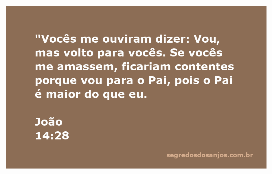 Jesus falando sobre sua partida e retorno, enfatizando sua relação com o Pai.