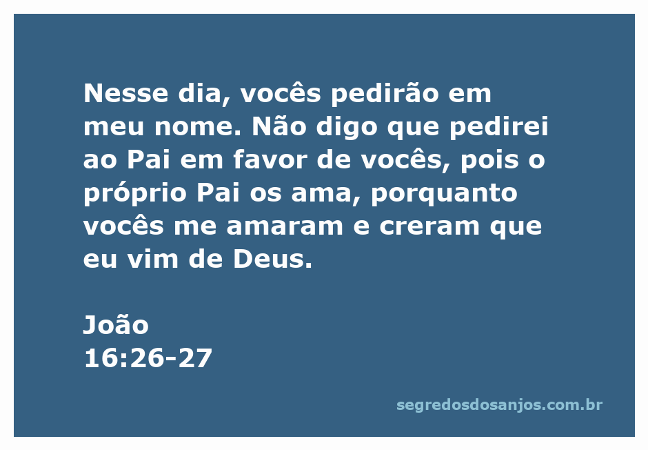 Imagem representando João 16:26-27, destacando o amor do Pai e a importância do nome de Jesus nas orações.
