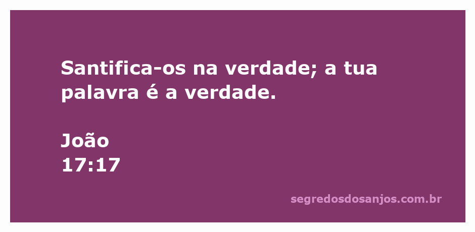 Imagem representativa do versículo João 17:17, destacando a santificação pela verdade da palavra de Deus.