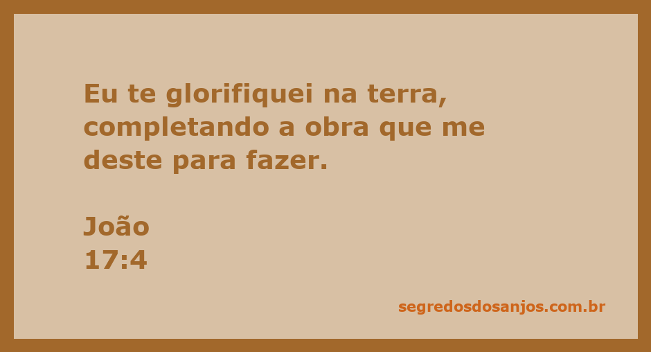 Jesus glorificando a Deus ao completar sua missão na Terra conforme João 17:4.