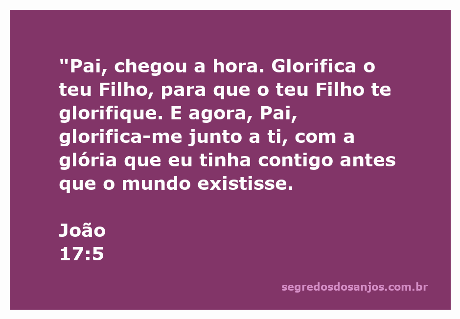 Imagem representativa da oração de Jesus ao Pai, pedindo glorificação