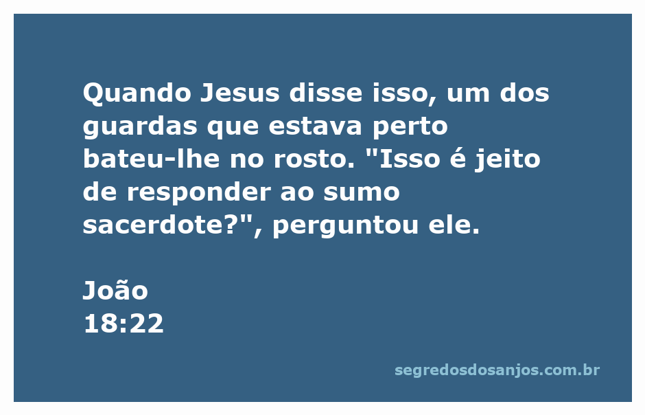 Jesus sendo agredido por um guarda após sua declaração diante do sumo sacerdote.