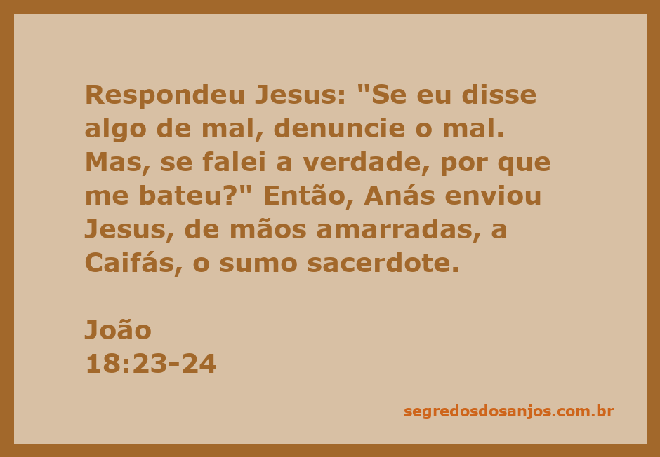 Jesus sendo interrogado por Anás antes de ser enviado a Caifás, com as mãos amarradas.