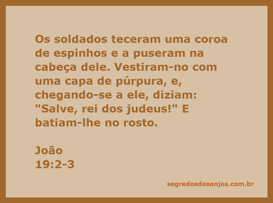 Imagem de Jesus Cristo usando uma coroa de espinhos e uma capa de púrpura, com soldados zombando dele