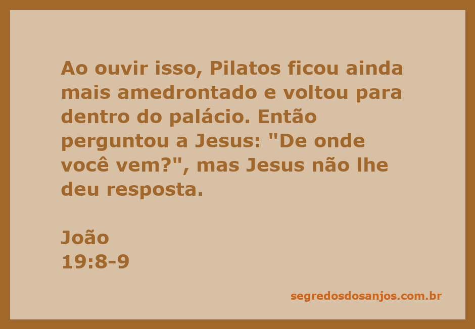 Pilatos questionando Jesus sobre sua origem, simbolizando a tensão entre poder e verdade.