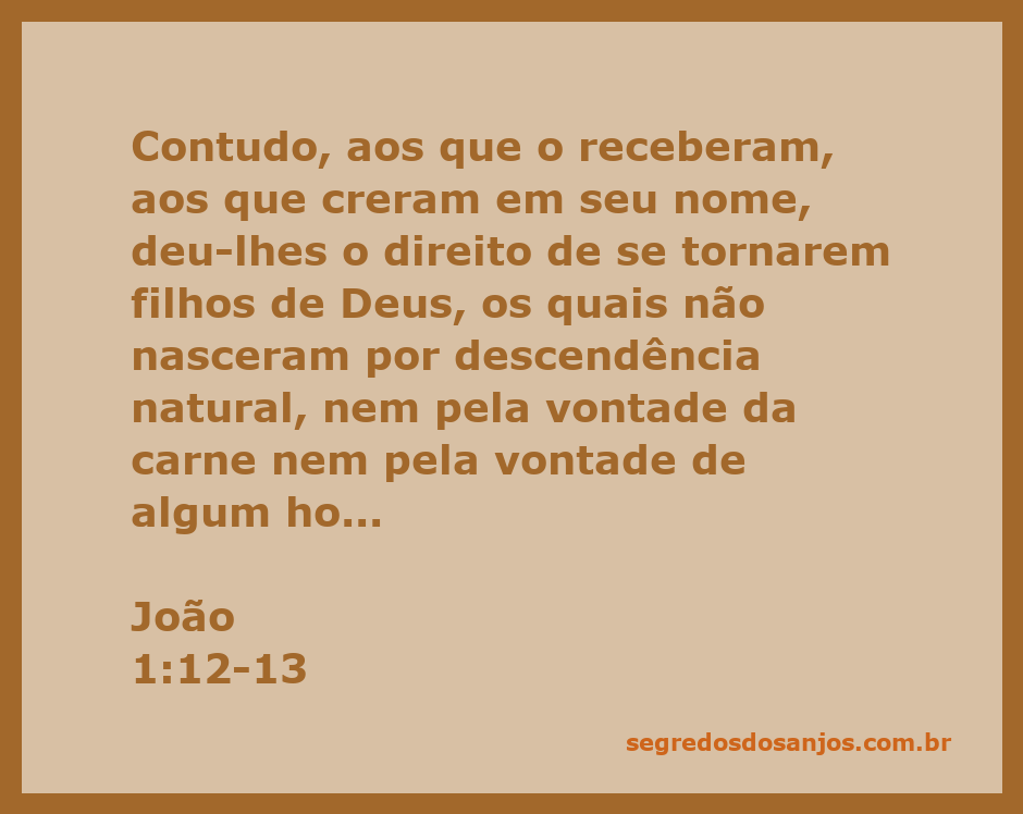 Ilustração de João 1:12-13, representando a transformação espiritual dos que crêem em Deus