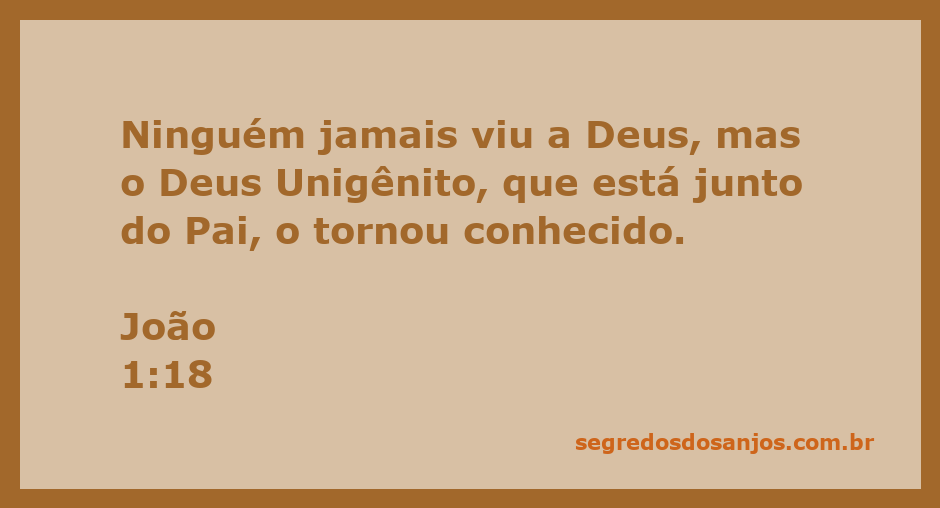 Imagem representativa do versículo João 1:18, mostrando a relação entre Deus e o Deus Unigênito.