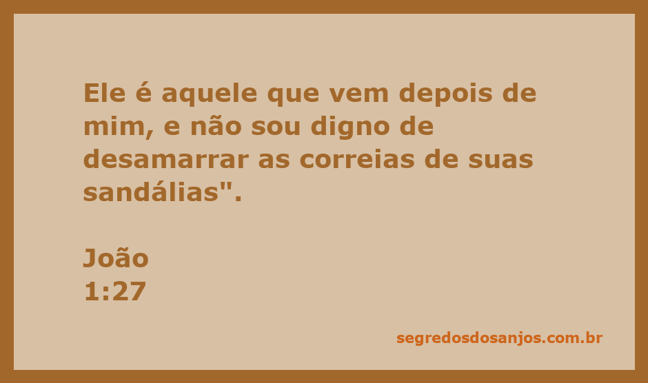 Imagem de um homem humilde reconhecendo a grandeza de outro, simbolizando a passagem João 1:27.