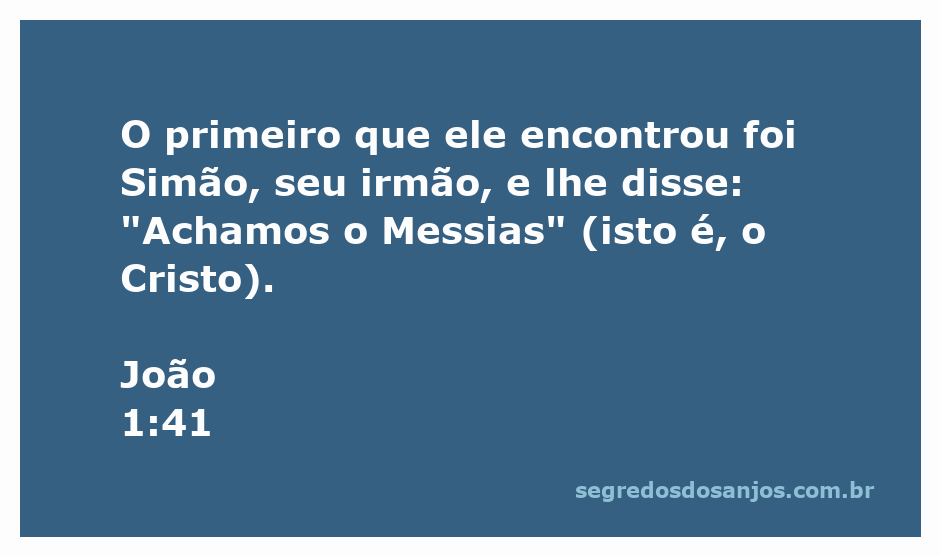 Imagem de Simão e seu irmão, representando o momento em que Simão é apresentado ao Messias