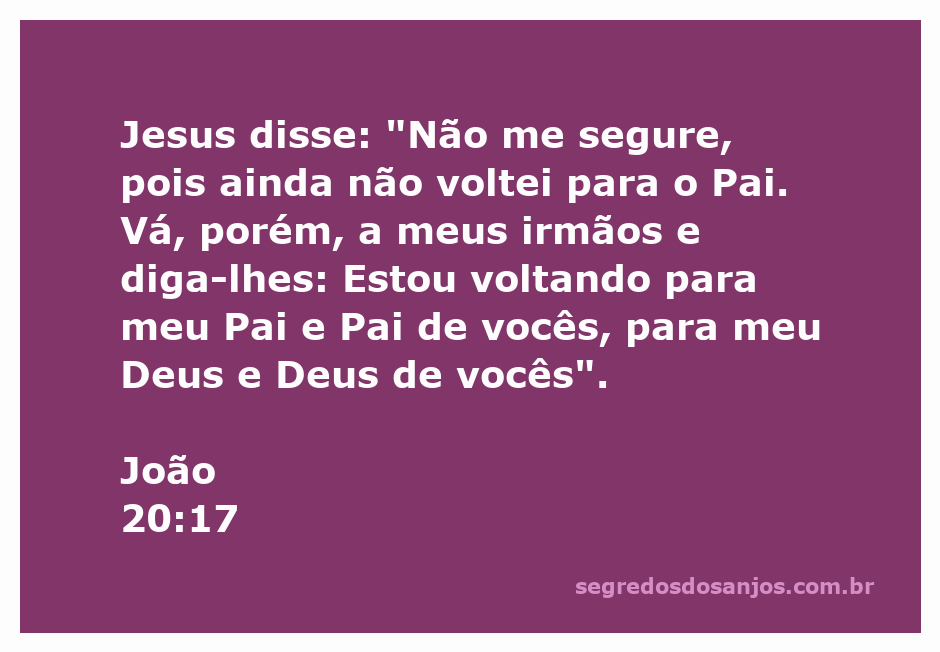 Imagem de Jesus ressuscitado falando com Maria Madalena, transmitindo a mensagem de Sua ascensão ao Pai.