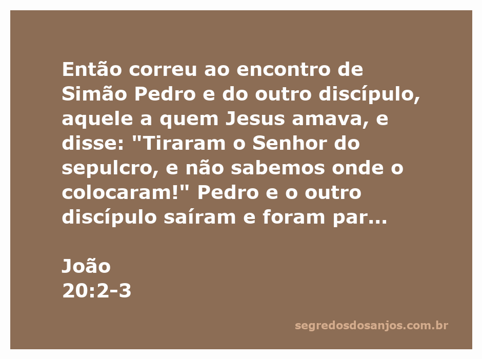 Imagem de Maria Madalena correndo para informar Pedro e o outro discípulo sobre a ressurreição de Jesus.