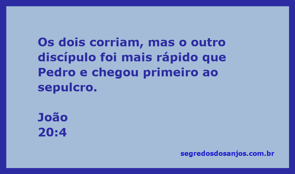 Os dois discípulos correndo em direção ao sepulcro, simbolizando a busca pela ressurreição de Jesus.