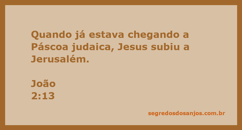 Jesus subindo a Jerusalém durante a Páscoa judaica