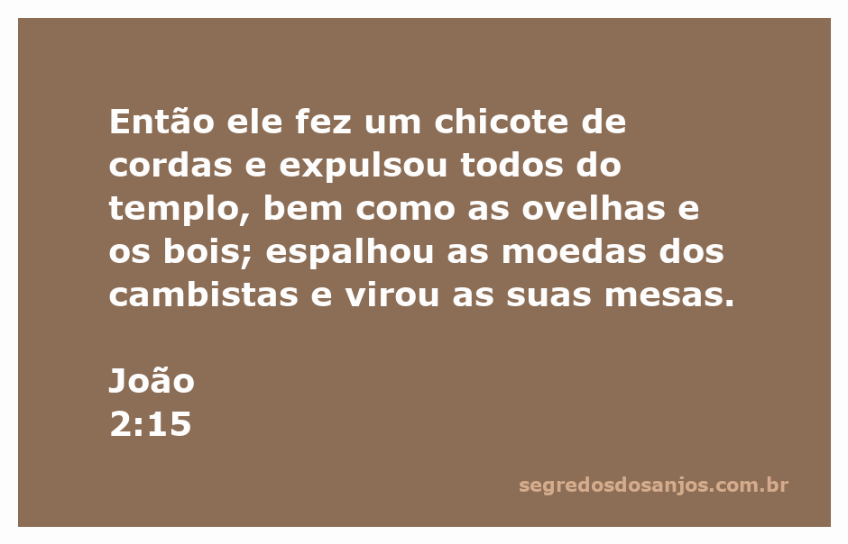 Jesus expulsando os cambistas do templo com um chicote de cordas