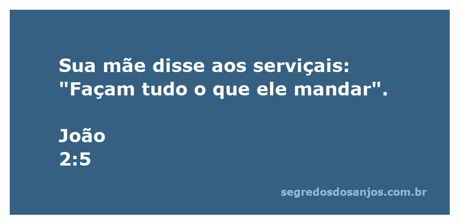 Imagem de Maria instruindo os serviçais a seguir as orientações de Jesus durante as bodas de Caná.
