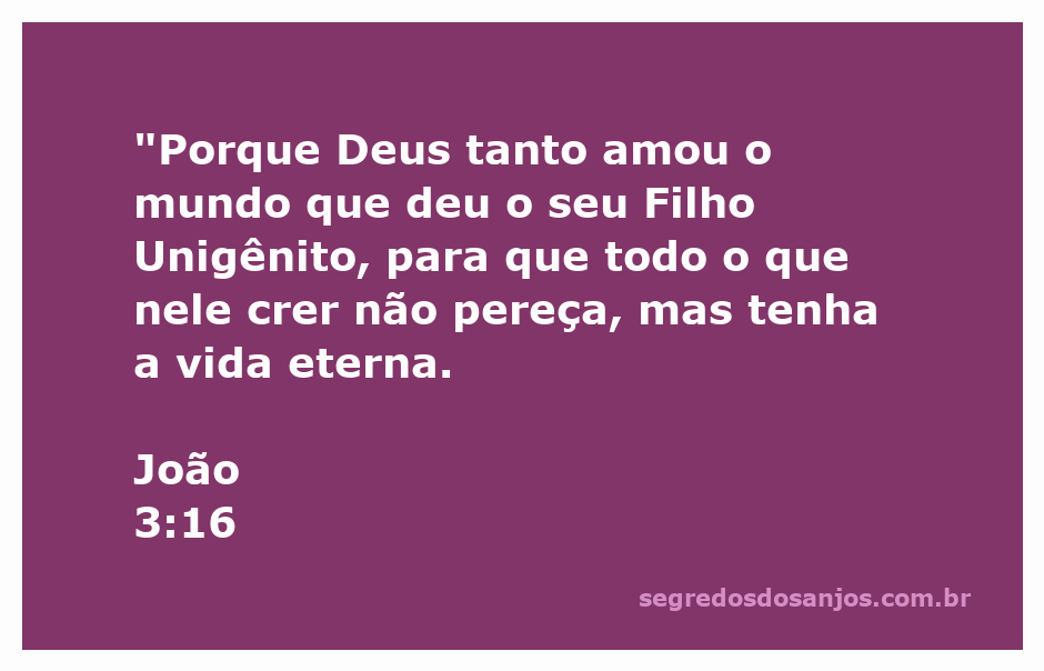 Imagem que representa o amor de Deus pelo mundo, simbolizado pelo sacrifício de Seu Filho Unigênito, conforme João 3:16.