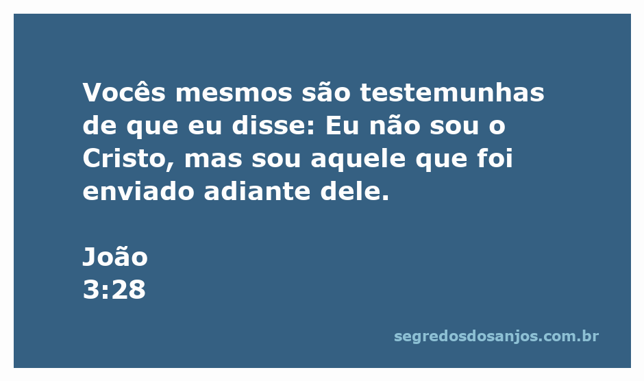 Imagem de João Batista declarando sua missão como precursor de Cristo.