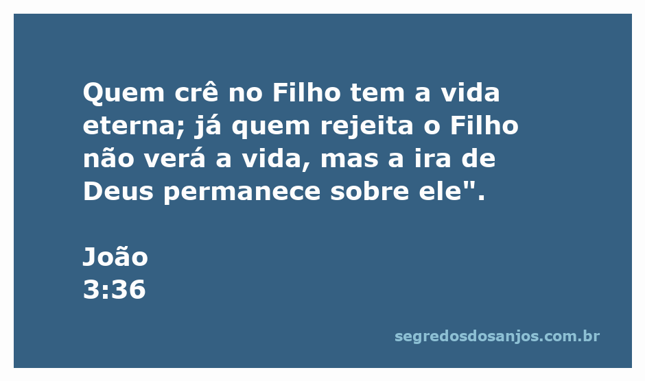 Imagem que representa a passagem bíblica João 3:36, destacando a crença no Filho como caminho para a vida eterna.