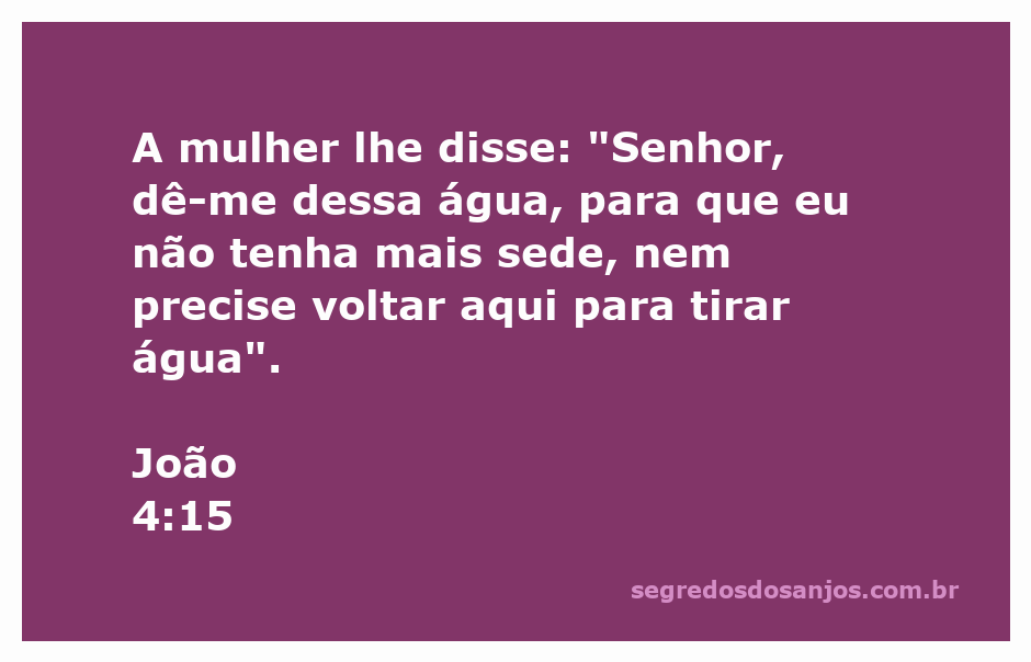 Mulher samaritana pedindo água a Jesus na fonte