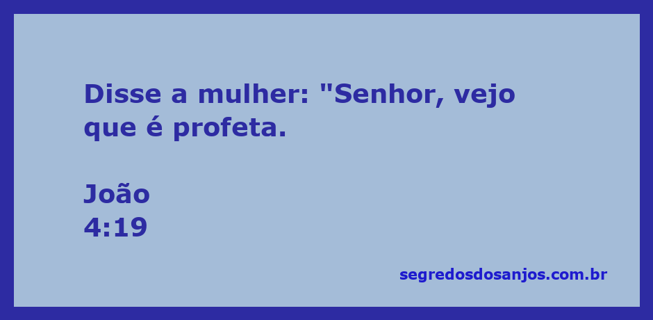 A mulher samaritana reconhecendo Jesus como profeta em diálogo.