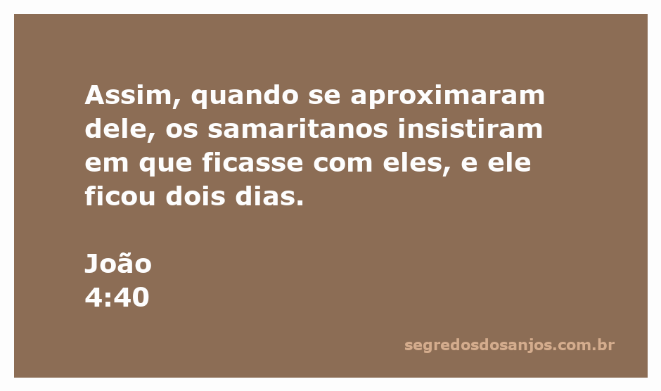 Jesus conversando com os samaritanos durante sua estadia de dois dias.