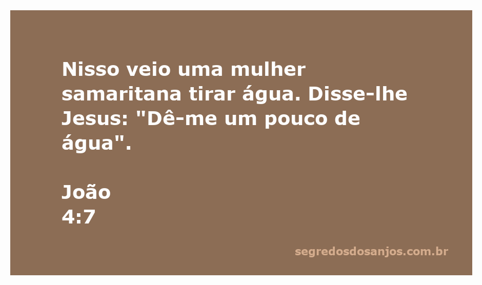 Ilustração de uma mulher samaritana tirando água de um poço enquanto conversa com Jesus.
