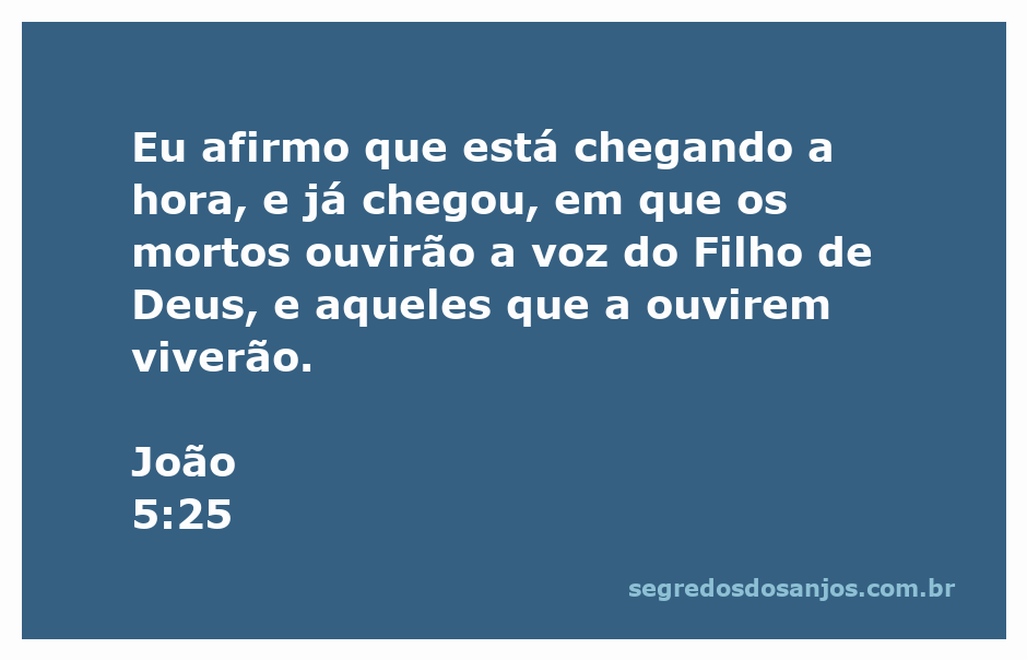 Imagem representativa da passagem bíblica João 5:25 sobre a ressurreição dos mortos ouvindo a voz do Filho de Deus.