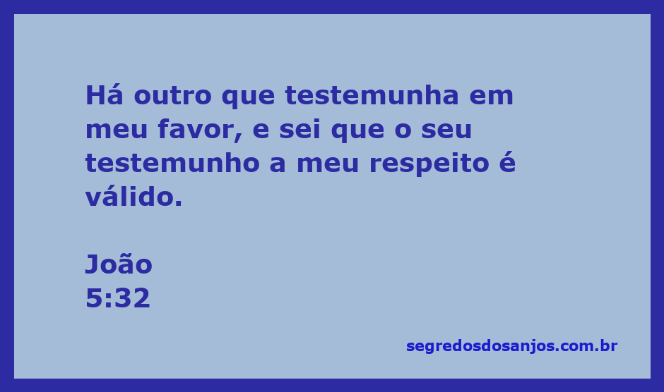 Versículo bíblico João 5:32 com fundo inspirador