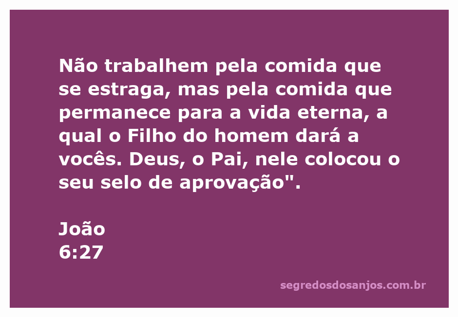 Imagem representando João 6:27, enfatizando a importância da comida espiritual em contraposição à comida física.