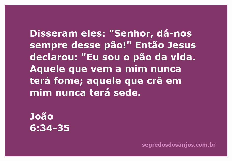 Imagem de Jesus declarando 'Eu sou o pão da vida' com pessoas ao fundo pedindo por pão.