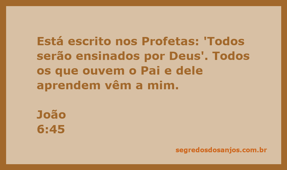 Imagem representativa do versículo João 6:45, destacando a ideia de que todos são ensinados por Deus.