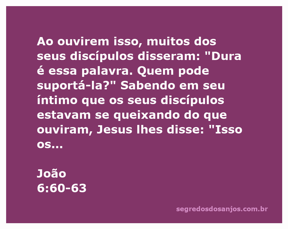 Ilustração de Jesus ensinando seus discípulos, que reagem com perplexidade às suas palavras sobre a vida e o espírito.