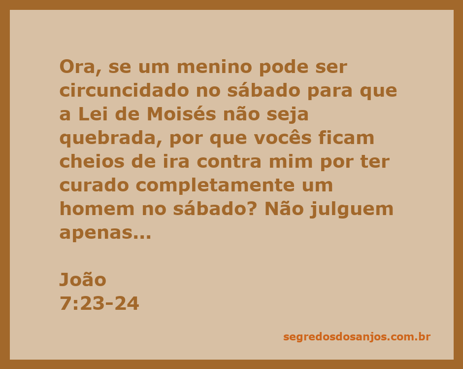 Ilustração de Jesus ensinando sobre a cura no sábado, com foco em João 7:23-24.