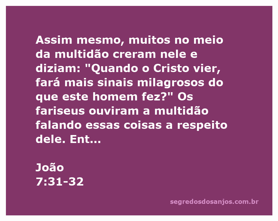 Multidão discutindo sobre Jesus e seus milagres, com fariseus observando ao fundo.