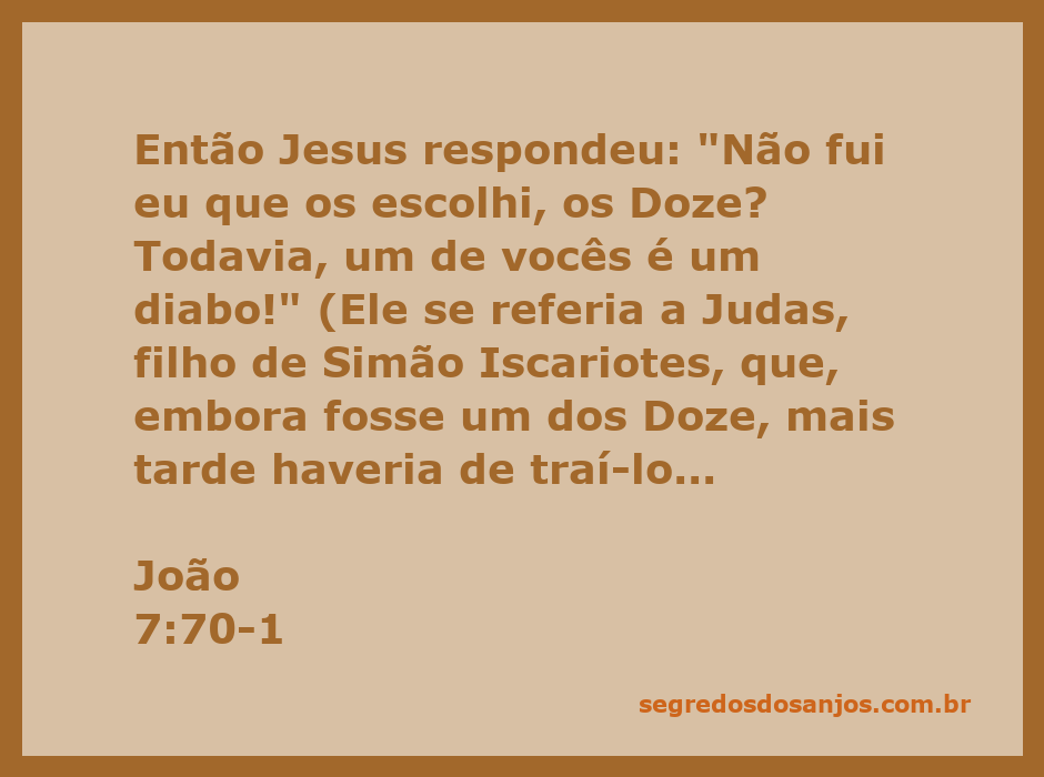 Imagem de Jesus conversando com os Doze apóstolos, fazendo referência a Judas Iscariotes como traidor.