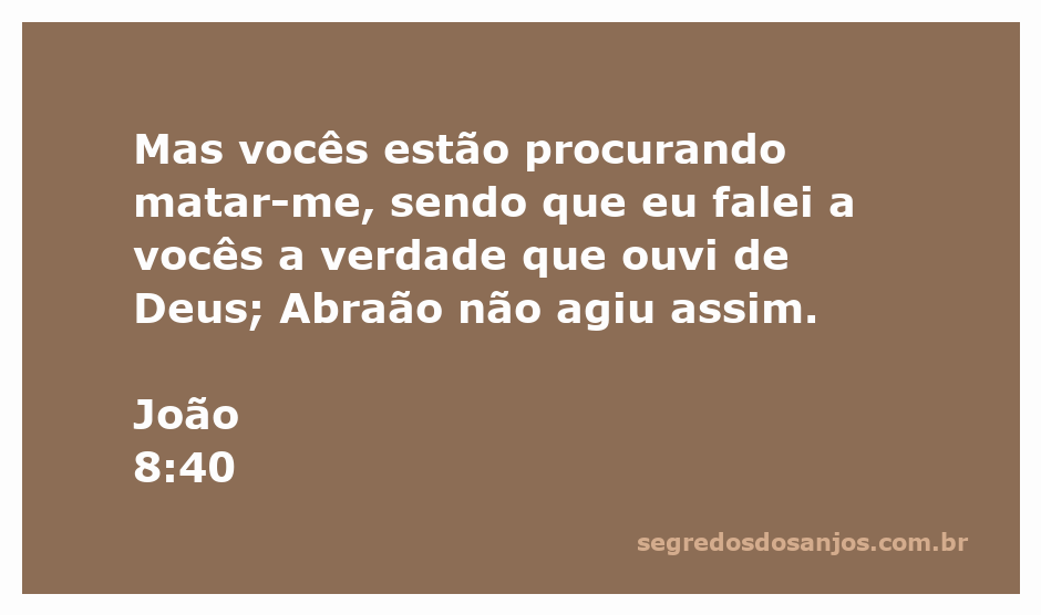 Jesus falando sobre a verdade e a relação com Abraão no contexto do evangelho de João.
