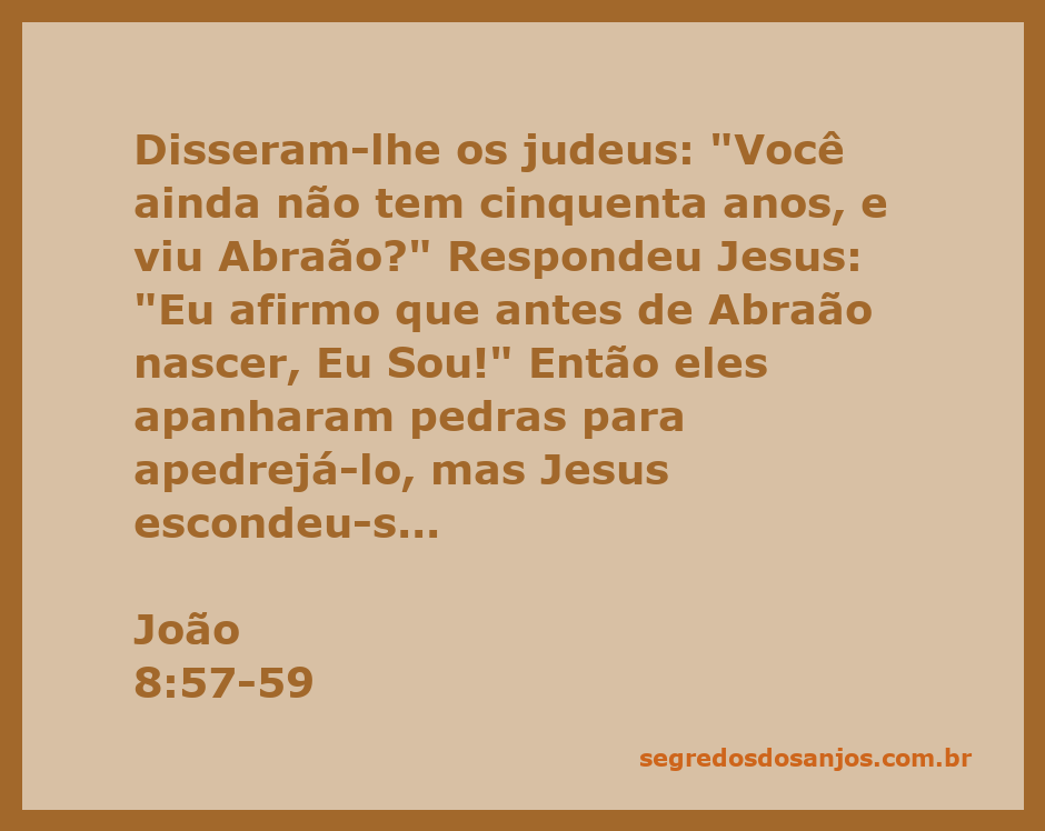 Jesus afirmando sua divindade e preexistência em frente aos judeus no templo.
