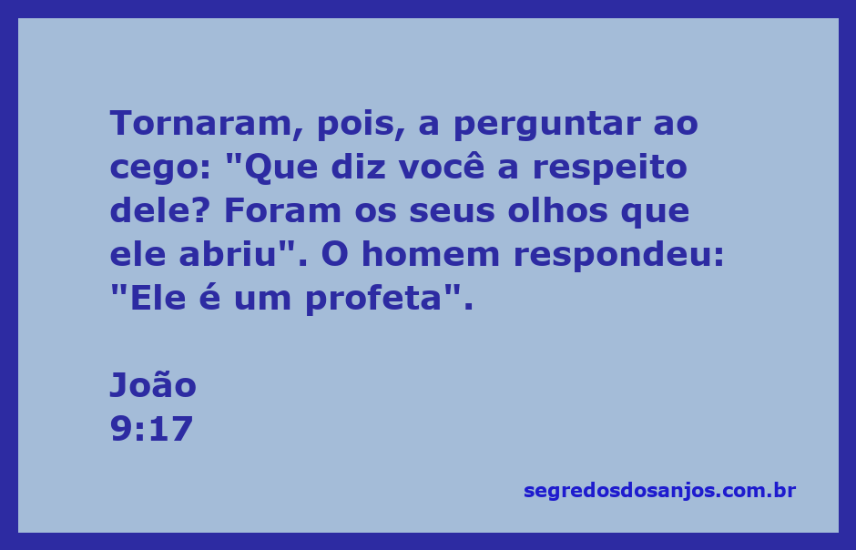 Ilustração do encontro entre o homem cego e Jesus, destacando a cura e a identificação do cego sobre Jesus como profeta.