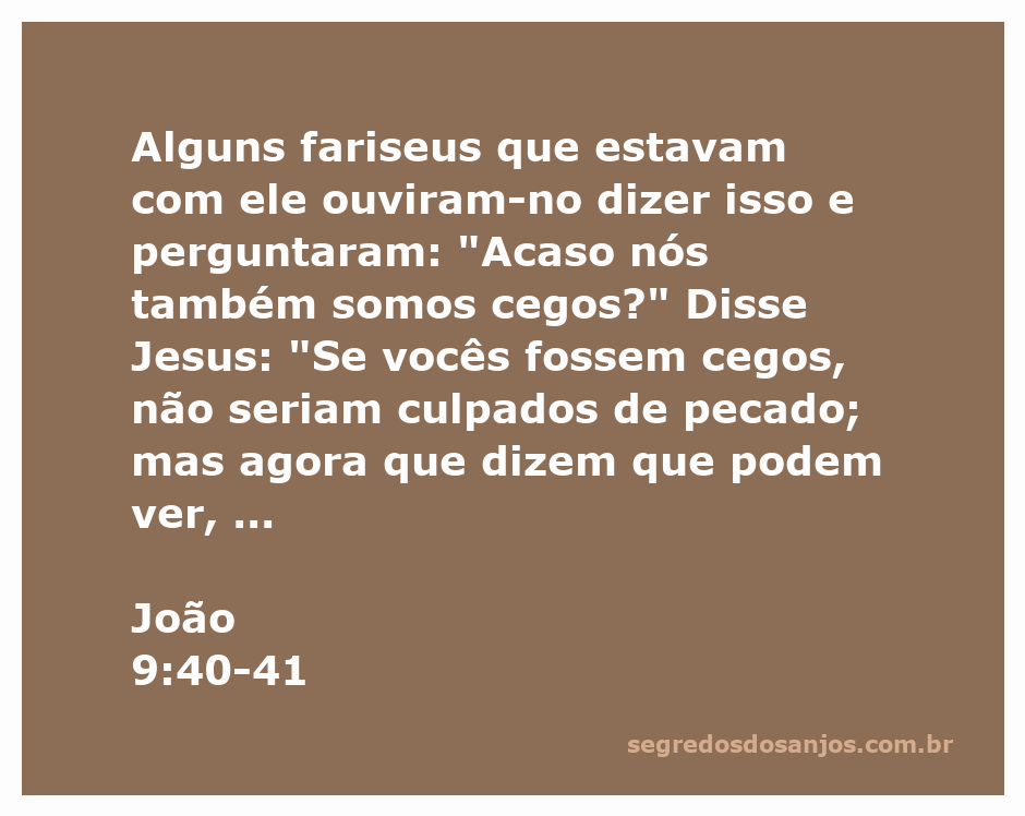 Jesus conversando com fariseus sobre a cegueira espiritual.