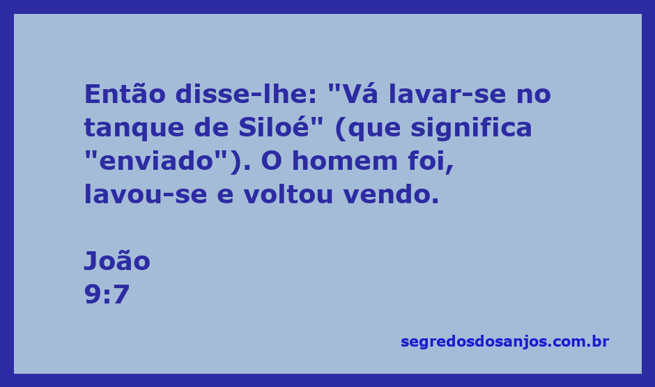 Homem lavando-se no tanque de Siloé após receber instruções de Jesus.