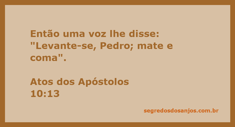 A imagem representa Pedro ouvindo uma voz celestial que o instrui a matar e comer, simbolizando a revelação divina.