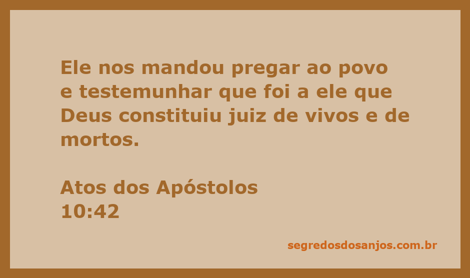 Ilustração de um pregador compartilhando a mensagem de Atos 10:42 sobre Jesus como juiz de vivos e mortos.