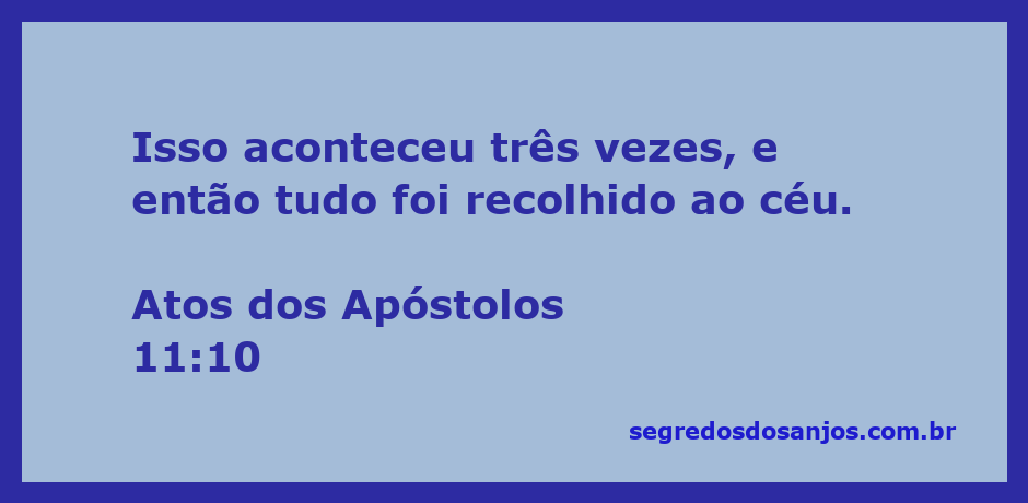 Representação do versículo Atos 11:10 mostrando a visão de um lençol sendo recolhido ao céu.