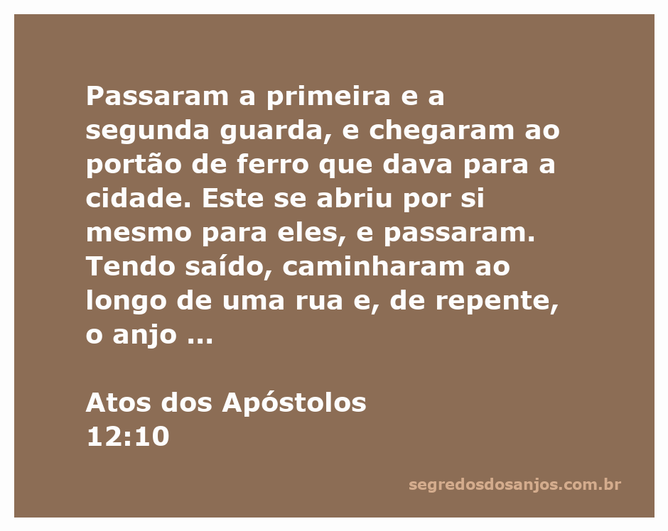 Anjo guiando Pedro para fora da prisão, representando a libertação divina conforme Atos 12:10.
