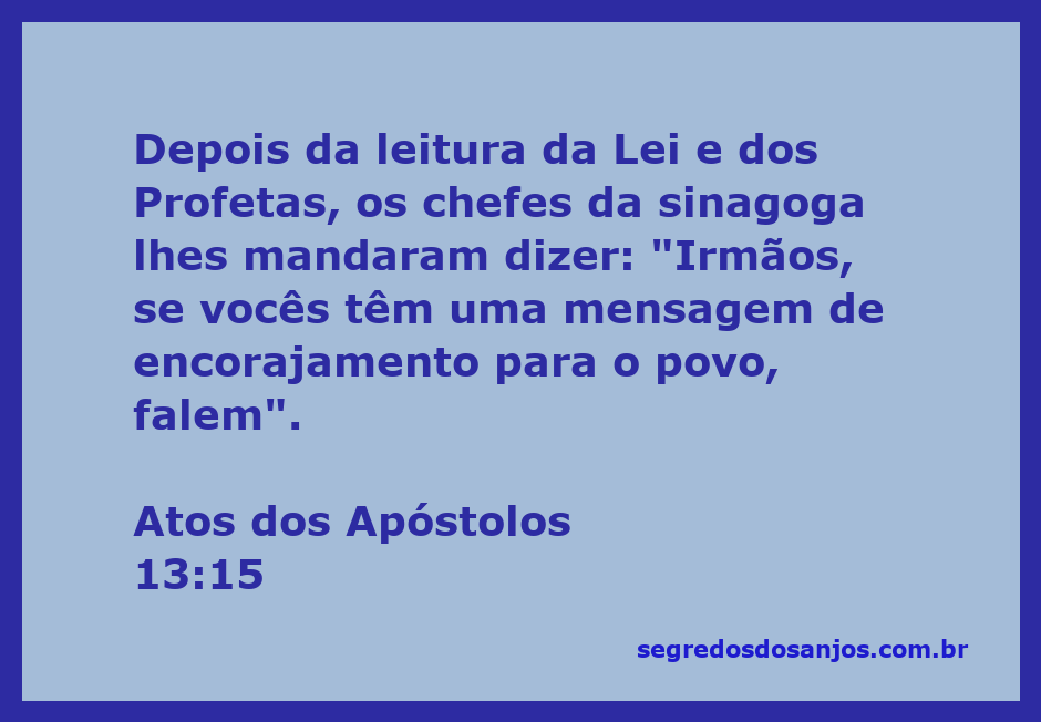 Imagem que representa a leitura da Lei e dos Profetas na sinagoga com os chefes convidando a compartilhar mensagens de encorajamento.