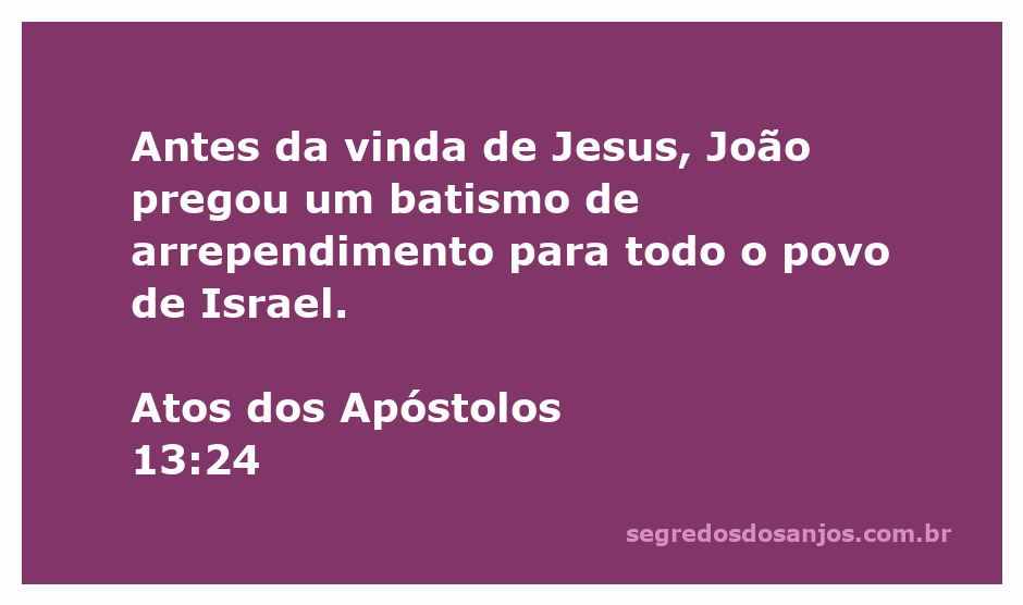 Imagem representativa do apóstolo João pregando sobre o batismo de arrependimento antes da chegada de Jesus.