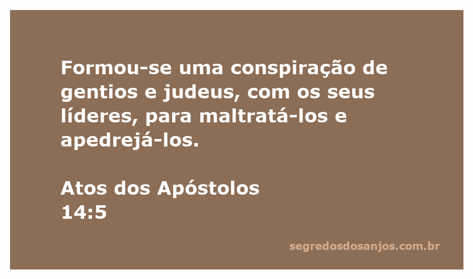Conspiração entre gentios e judeus em Atos 14:5