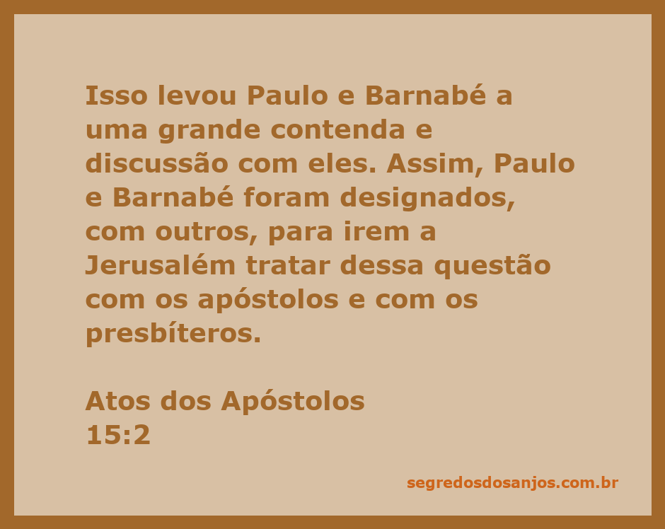 Paulo e Barnabé discutindo sobre questões da igreja em Jerusalém