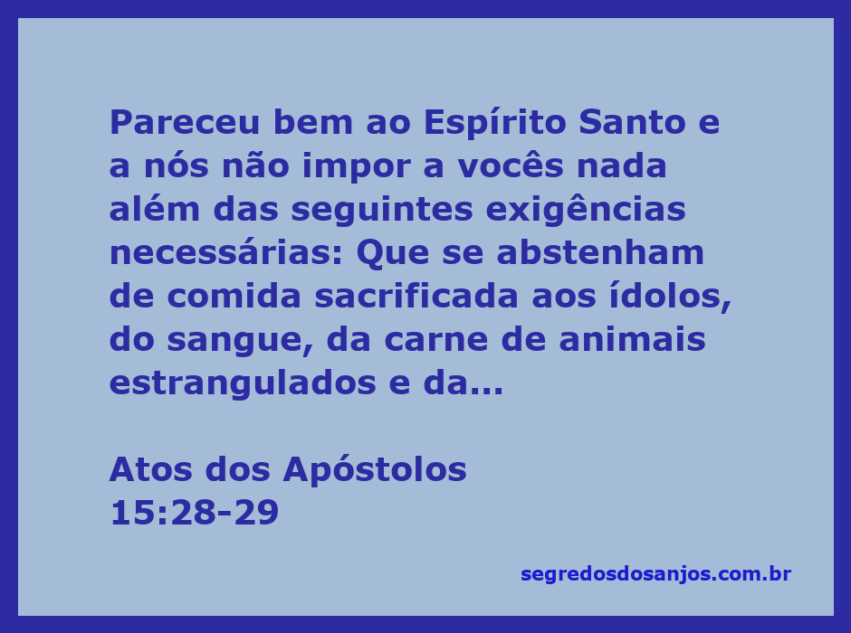 Atos dos Apóstolos 15:29 - Bíblia